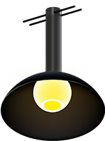 LED PUCK HUB SHADE solution éclairage LED sur caténaires