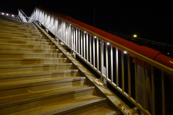 SNCF footbridge in Saint-Nazaire Penhoët